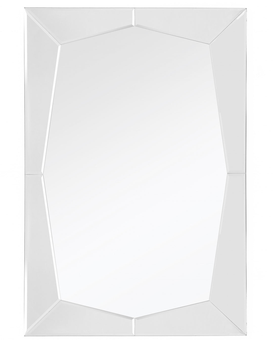 36" Mirrored Rectangle Accent Mirror Wall Mounted With Glass Frame