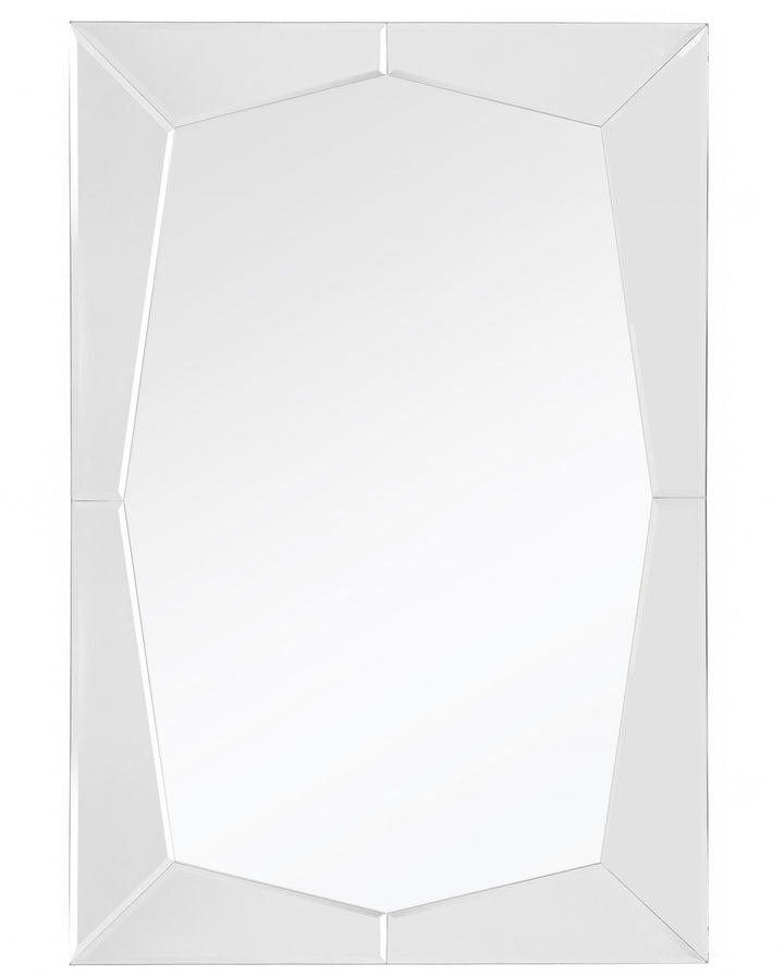 36" Mirrored Rectangle Accent Mirror Wall Mounted With Glass Frame