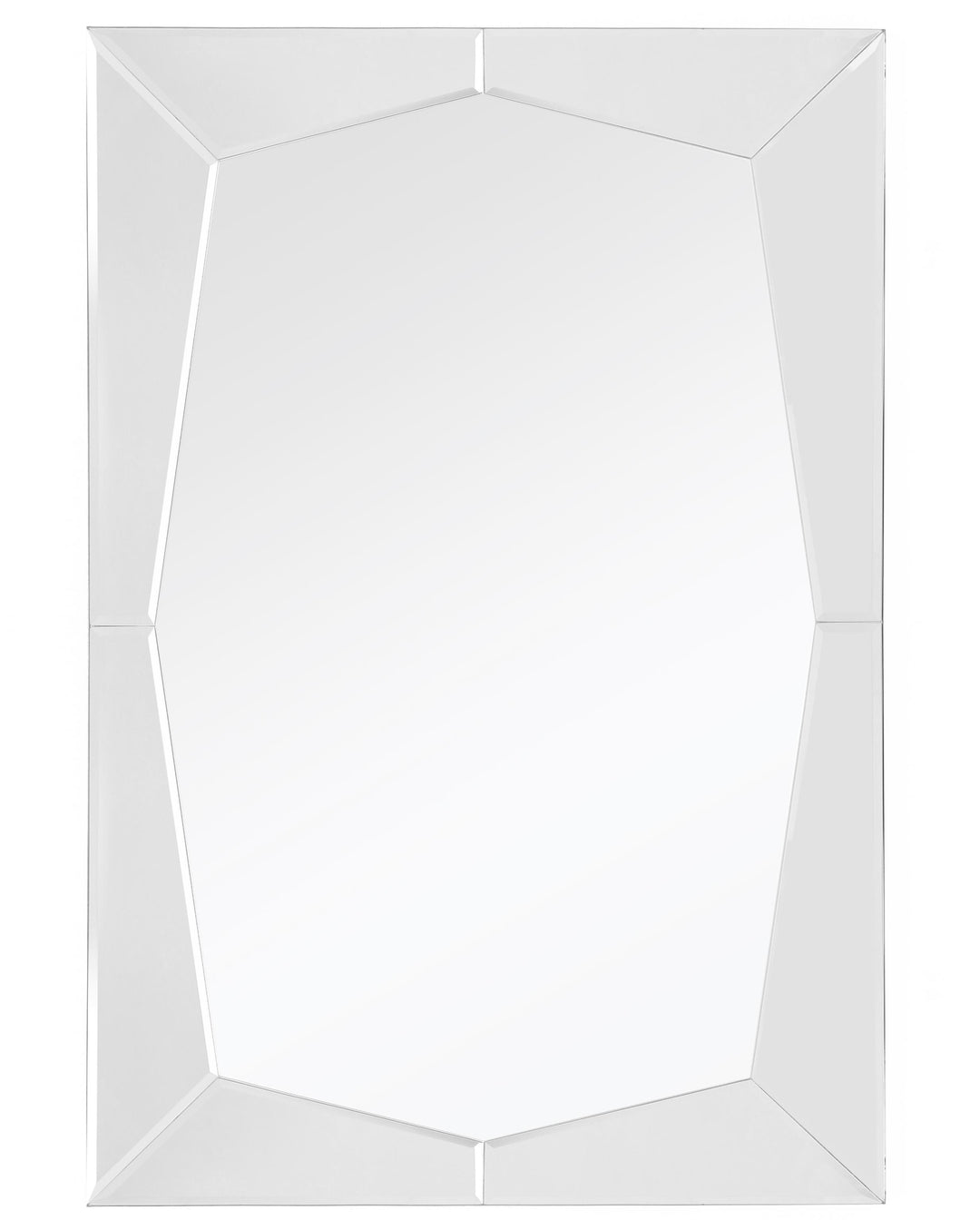 36" Mirrored Rectangle Accent Mirror Wall Mounted With Glass Frame