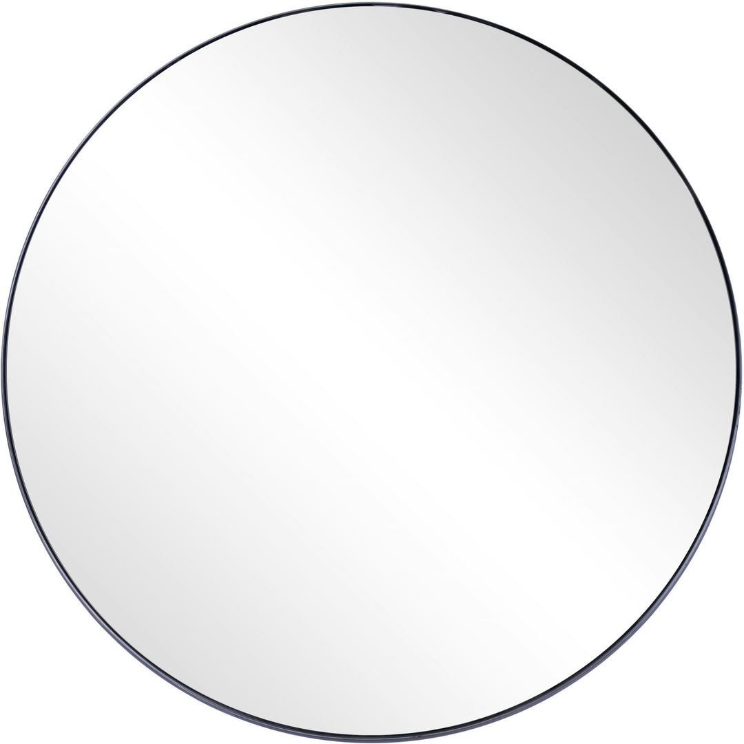 32" Painted Round Accent Mirror Wall Mounted With Metal Frame