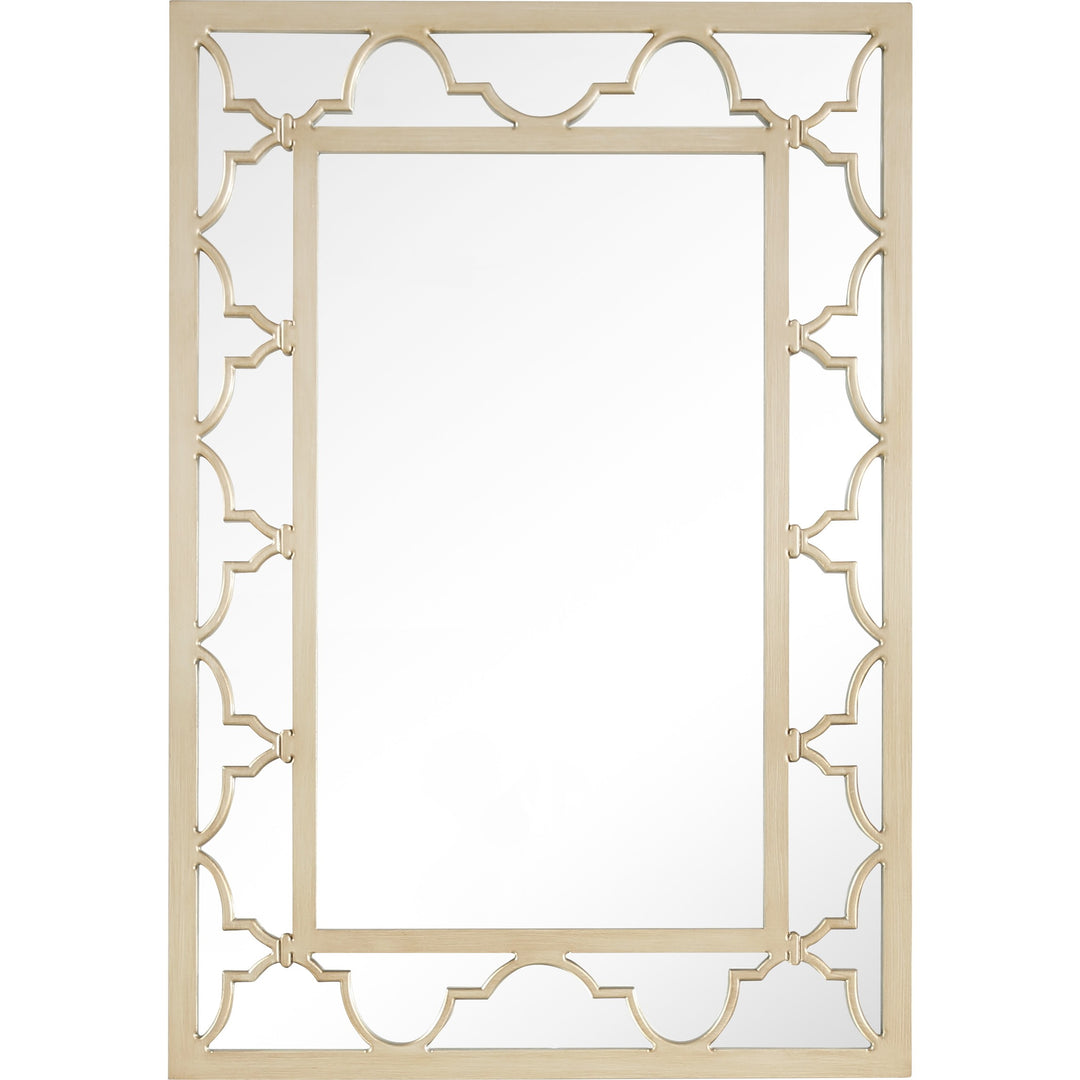 44" Rustic Rectangle Accent Mirror Wall Mounted With Metal Frame