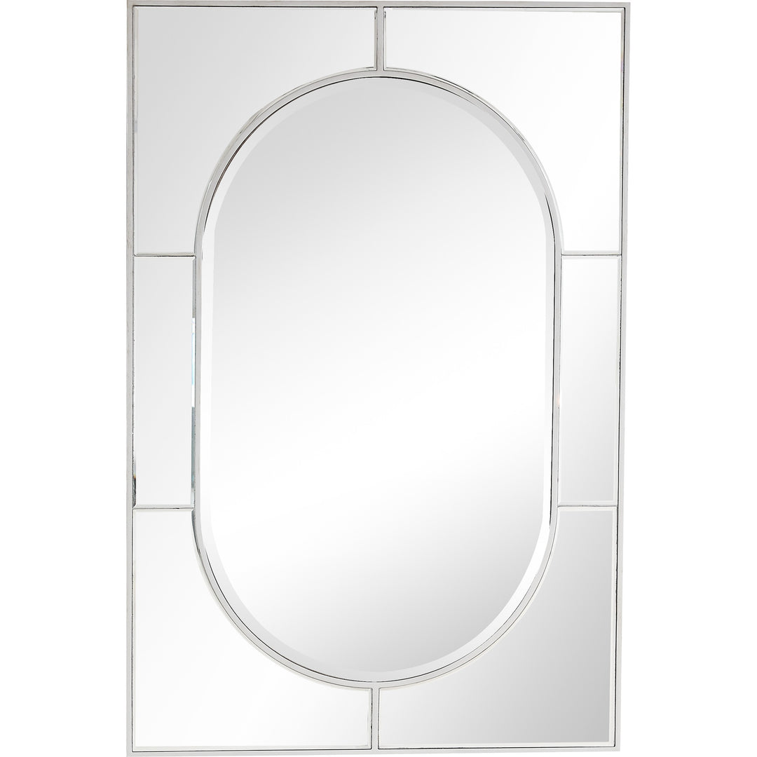 48" Antique Rectangle Accent Mirror Wall Mounted With Metal Frame