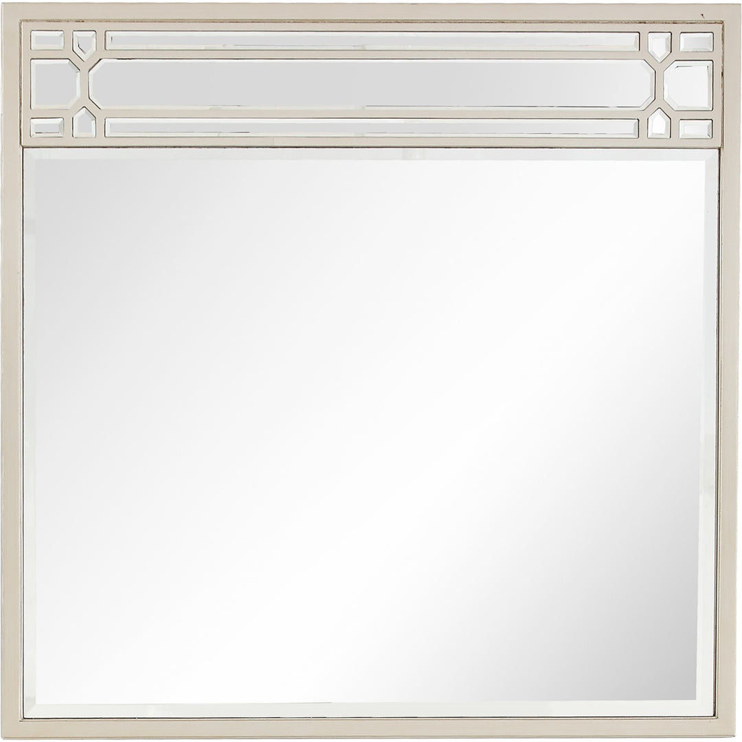 36" Antique Square Accent Mirror Wall Mounted With Metal Frame