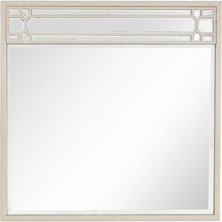 36" Antique Square Accent Mirror Wall Mounted With Metal Frame