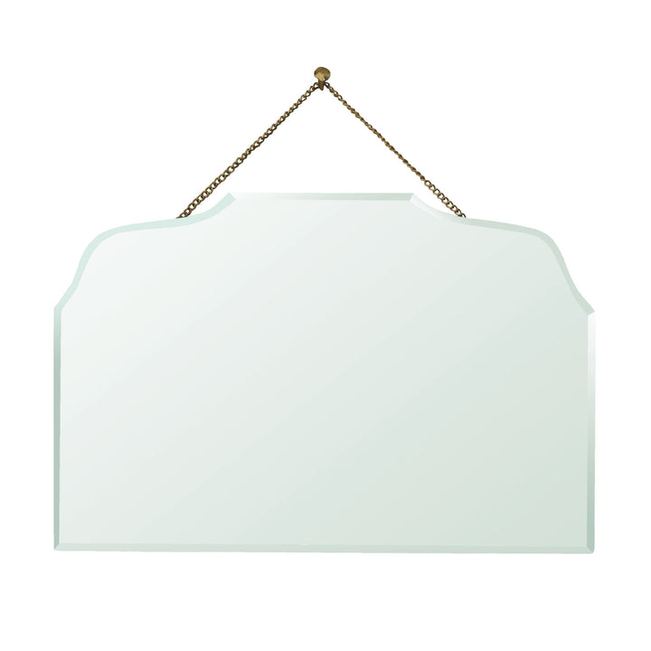 Rectangular Arch Beveled Hanging Mirror