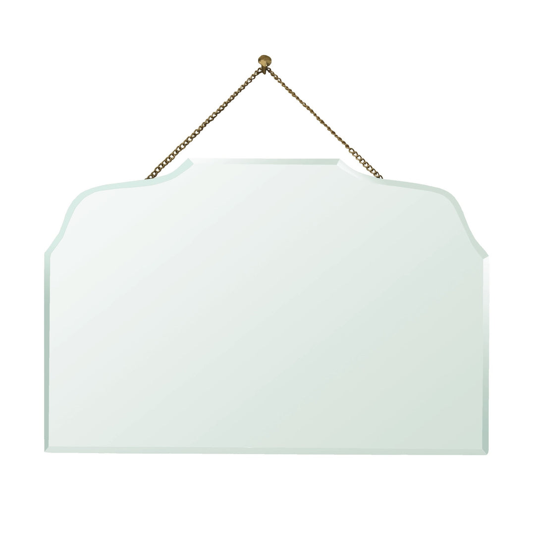 Rectangular Arch Beveled Hanging Mirror