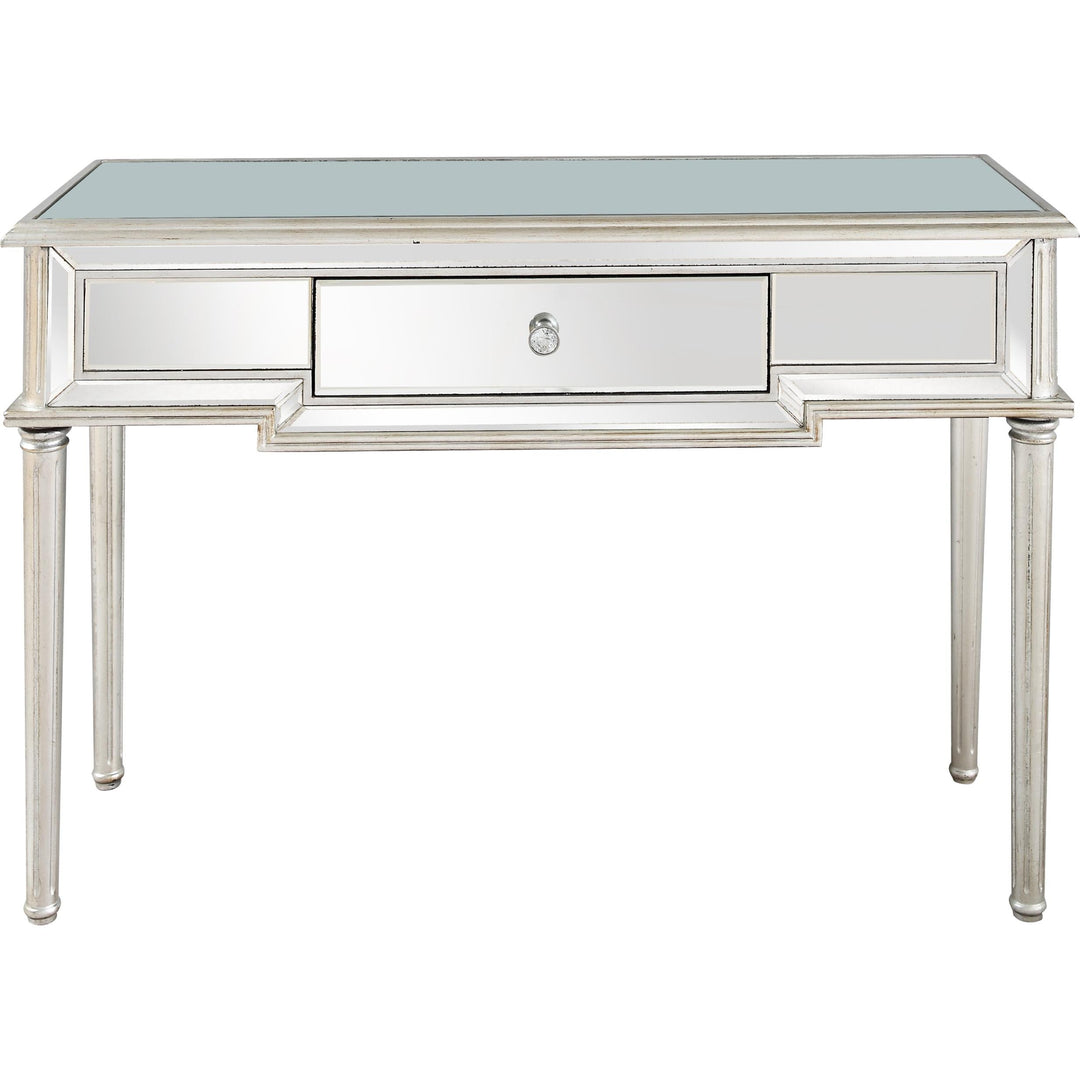 Silver Leaf Antiqued Console Table