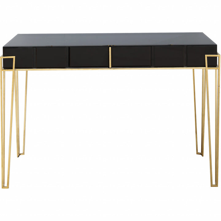 Black Mirrored Console Table