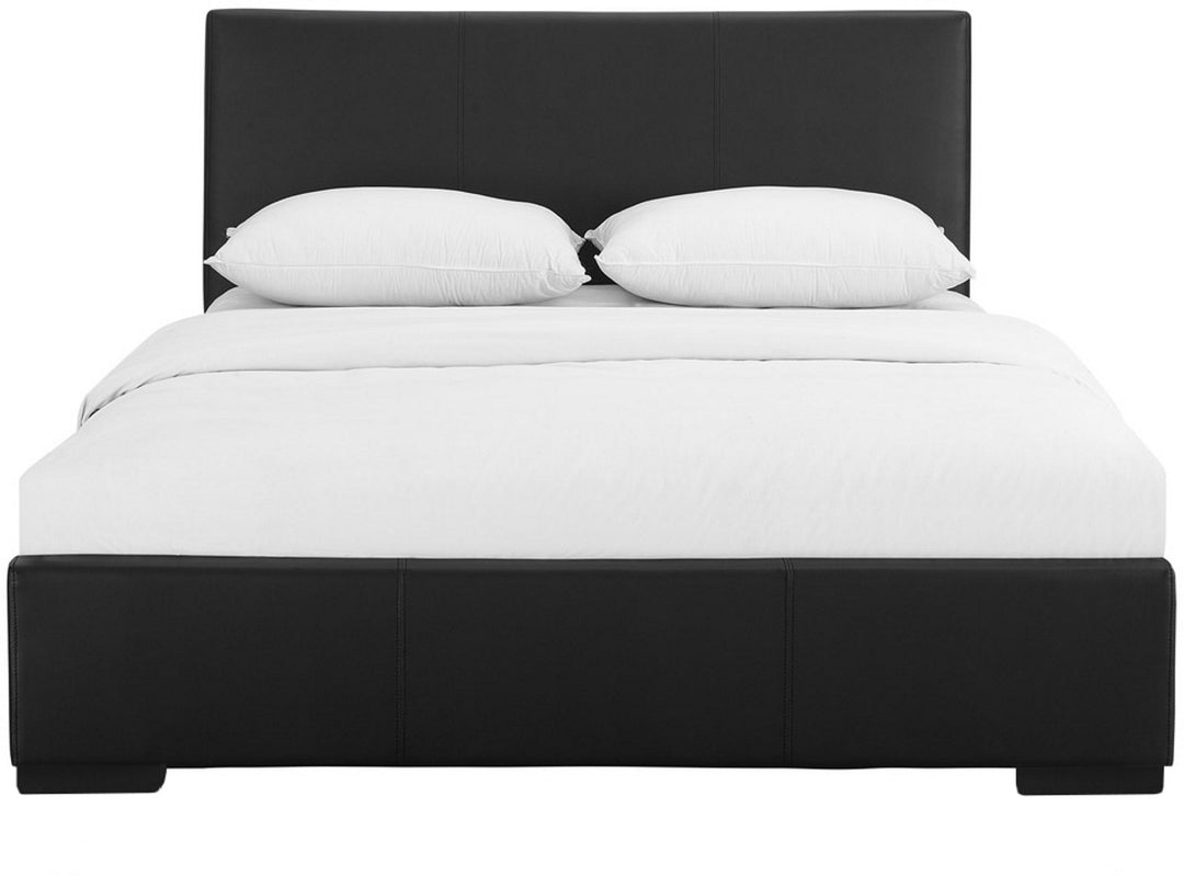 Black Upholstered Twin Platform Bed