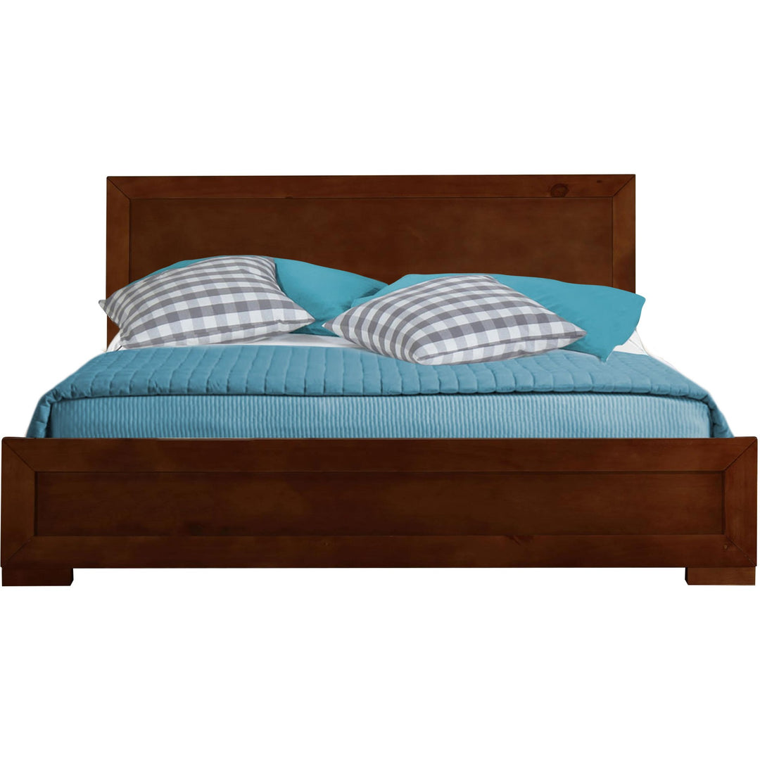 Walnut Wood Queen Platform Bed