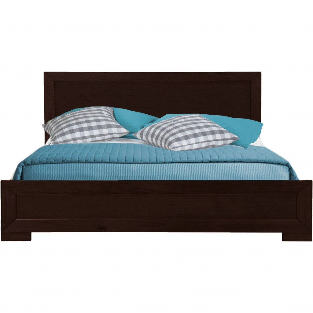 Espresso Wood Full Platform Bed