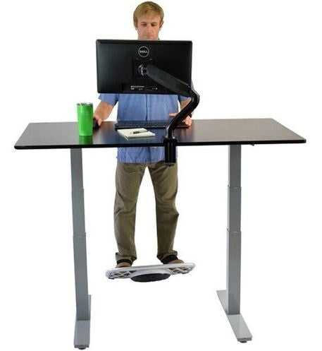 Premier 52" Gray Dual Motor Electric Office Adjustable Standing Desk