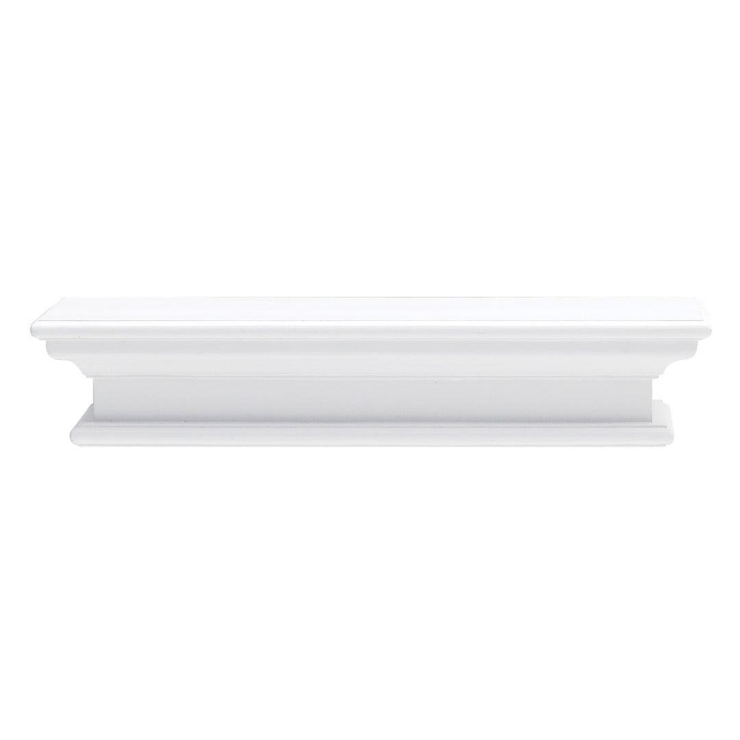 23" Classic White Floating Wall Shelf