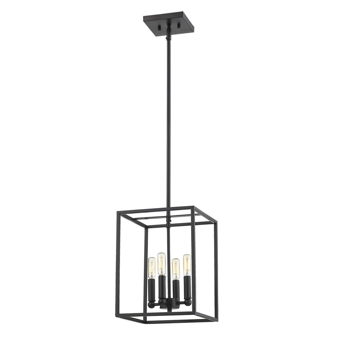 Cobar 4-Light Matte Black Pendant