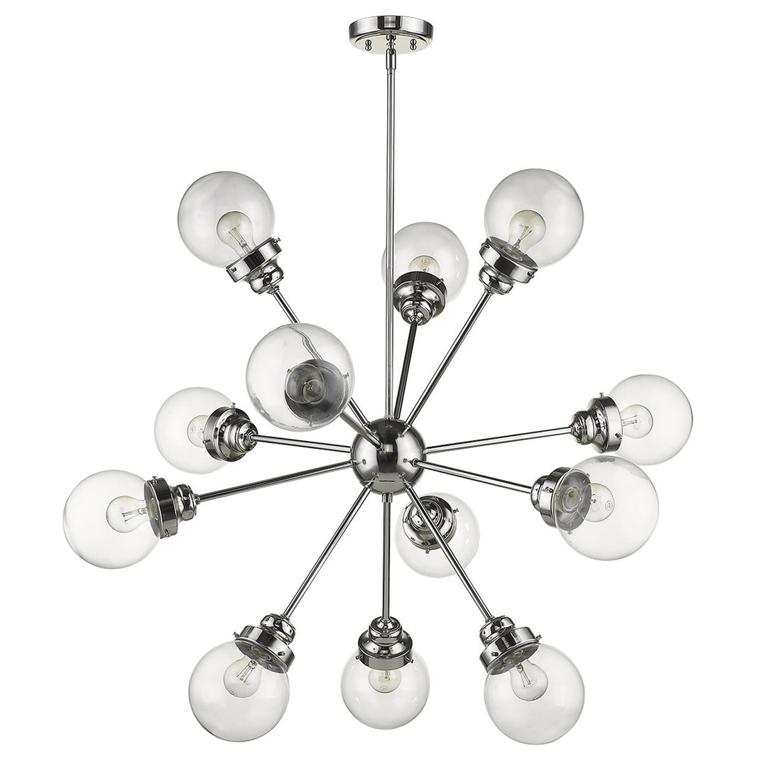 Portsmith 12-Light Polished Nickel Chandelier