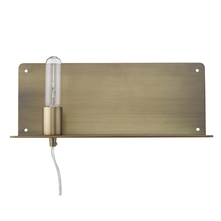 XL Dull Gold Shelf Wall Light