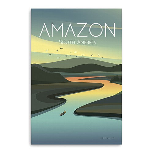 36" x 24" Vibrant South American Amazon Canvas Wall Art