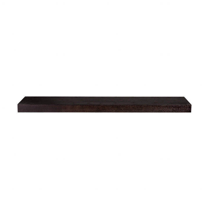 43" Dark Espresso Brown Wooden Floating Shelf