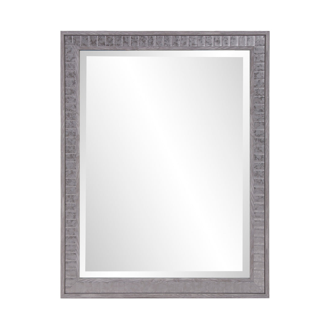 Warm Gray Faux Wood Rectangle Mirror