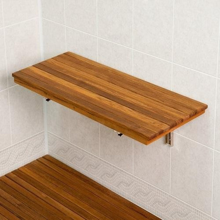 24" Premium Wall Mount Teak Shower Bench