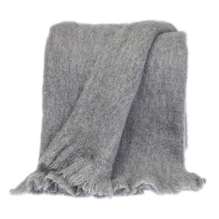 Supreme Soft Gray Solid Color Handloomed Throw Blanket