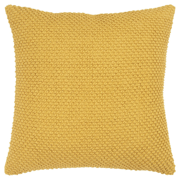 Yellow Nubby Textured Modern Throw Pillow