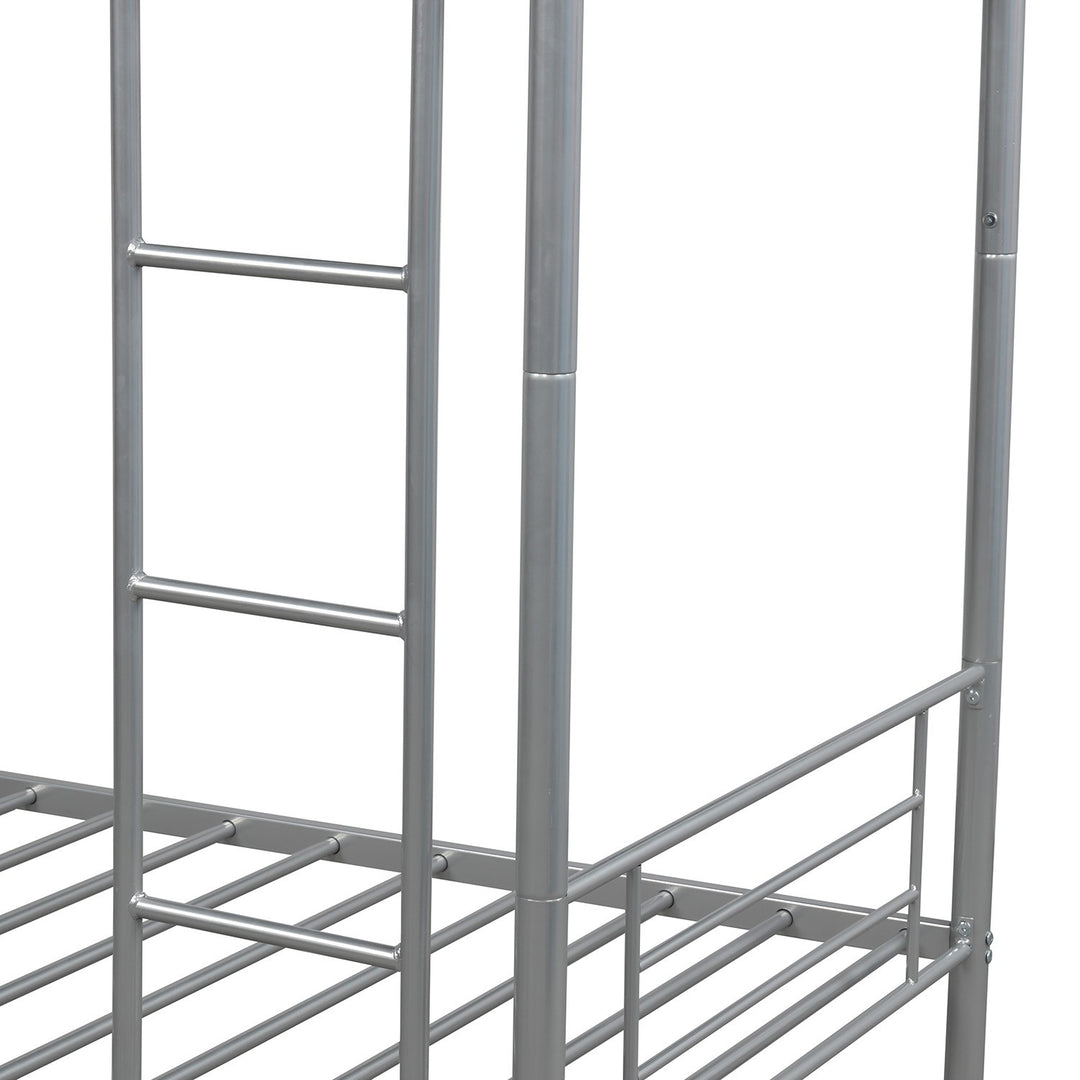 Silver Twin Over Twin Separable Bunk Bed