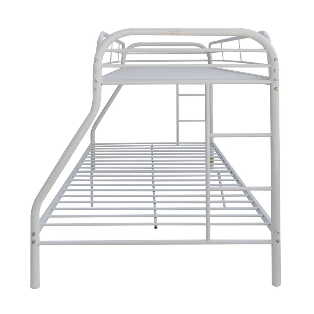 White Twin Over Full Size Bunk Bed