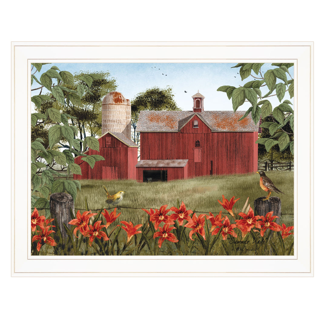 Summer Days 6 White Framed Print Wall Art