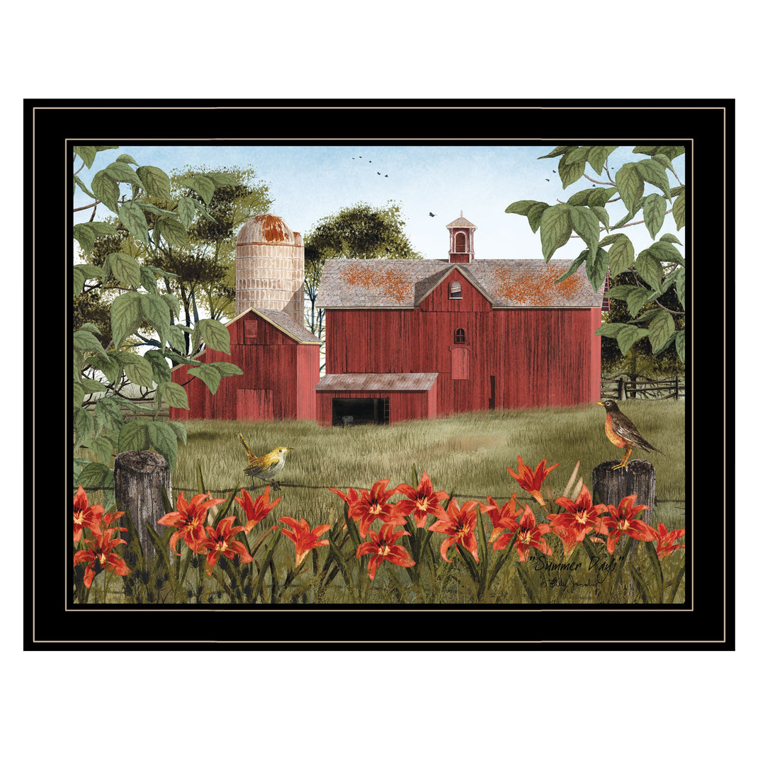 Summer Days 7 Black Framed Print Wall Art