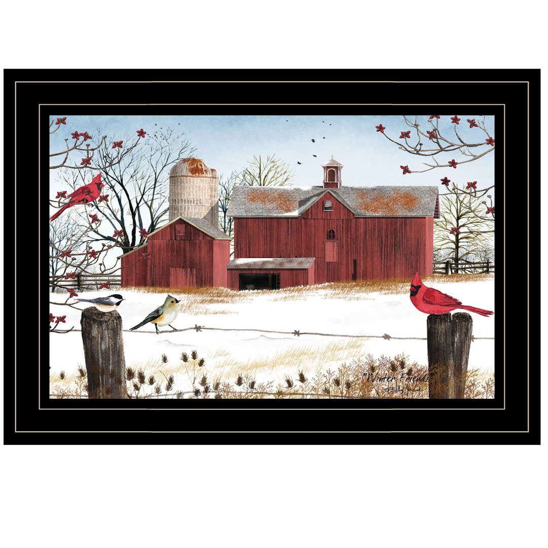 Winter Days Black Framed Print Wall Art