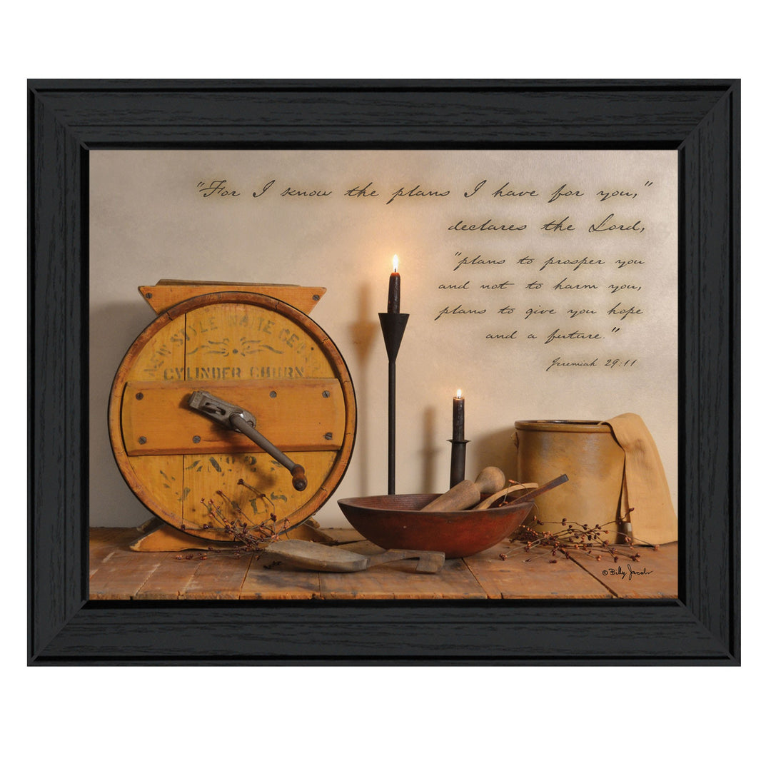 The Plans I Have For You 2 Black Framed Print Wall Art