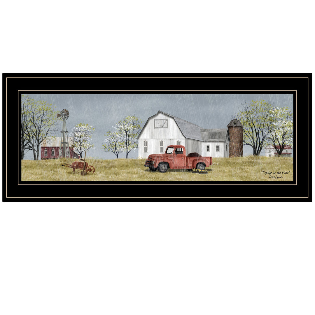 Spring On The Farm 2 Black Framed Print Wall Art