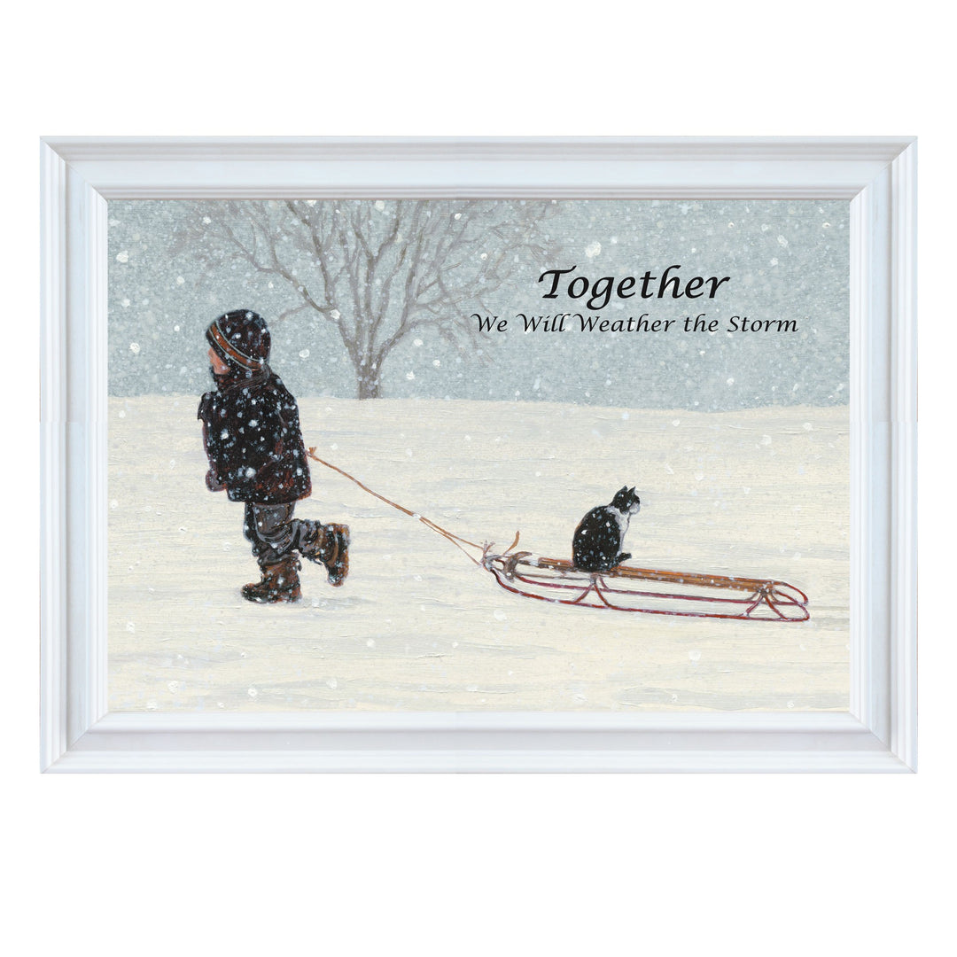 Together 2 White Framed Print Wall Art