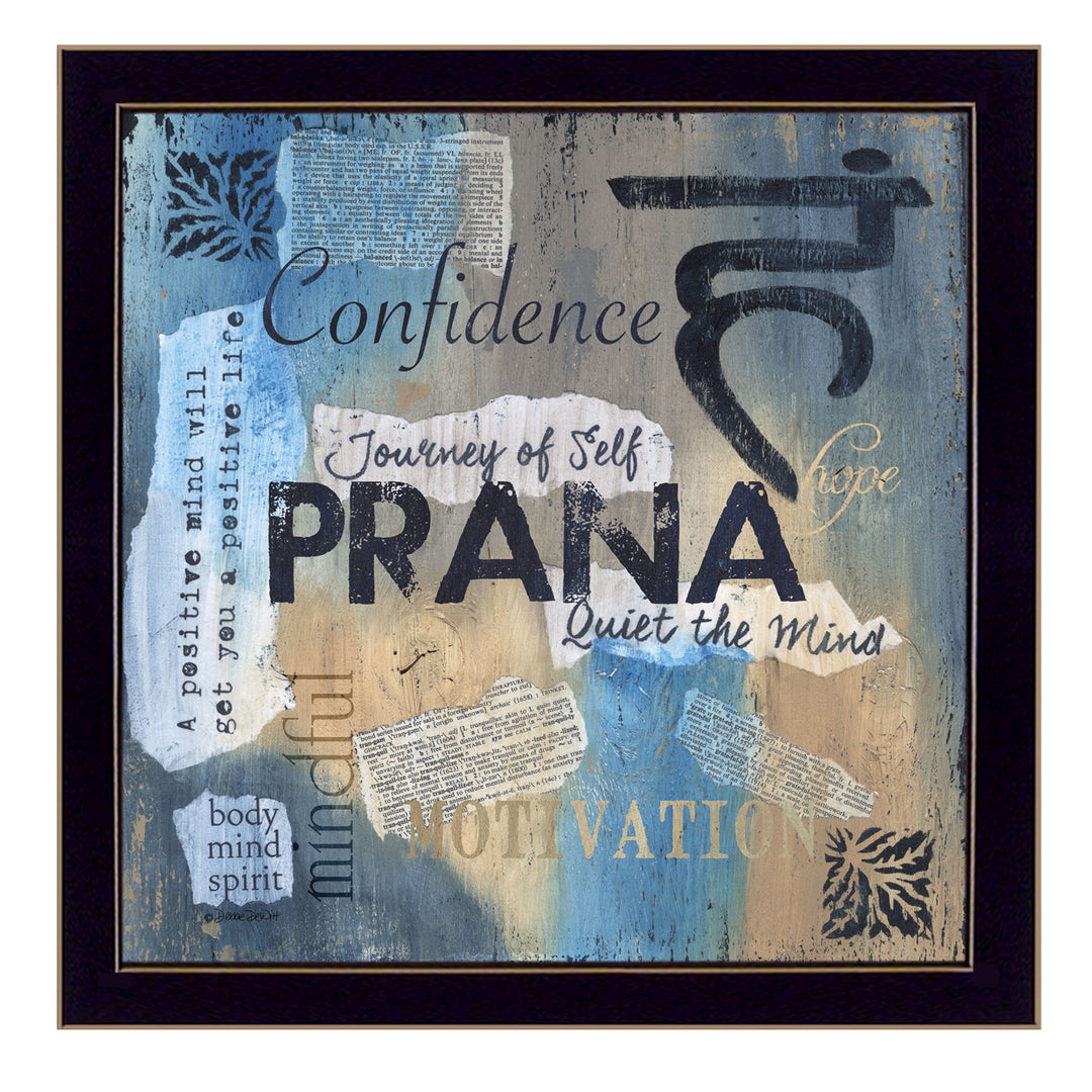 Yoga Series - Prana Black Framed Print Wall Art