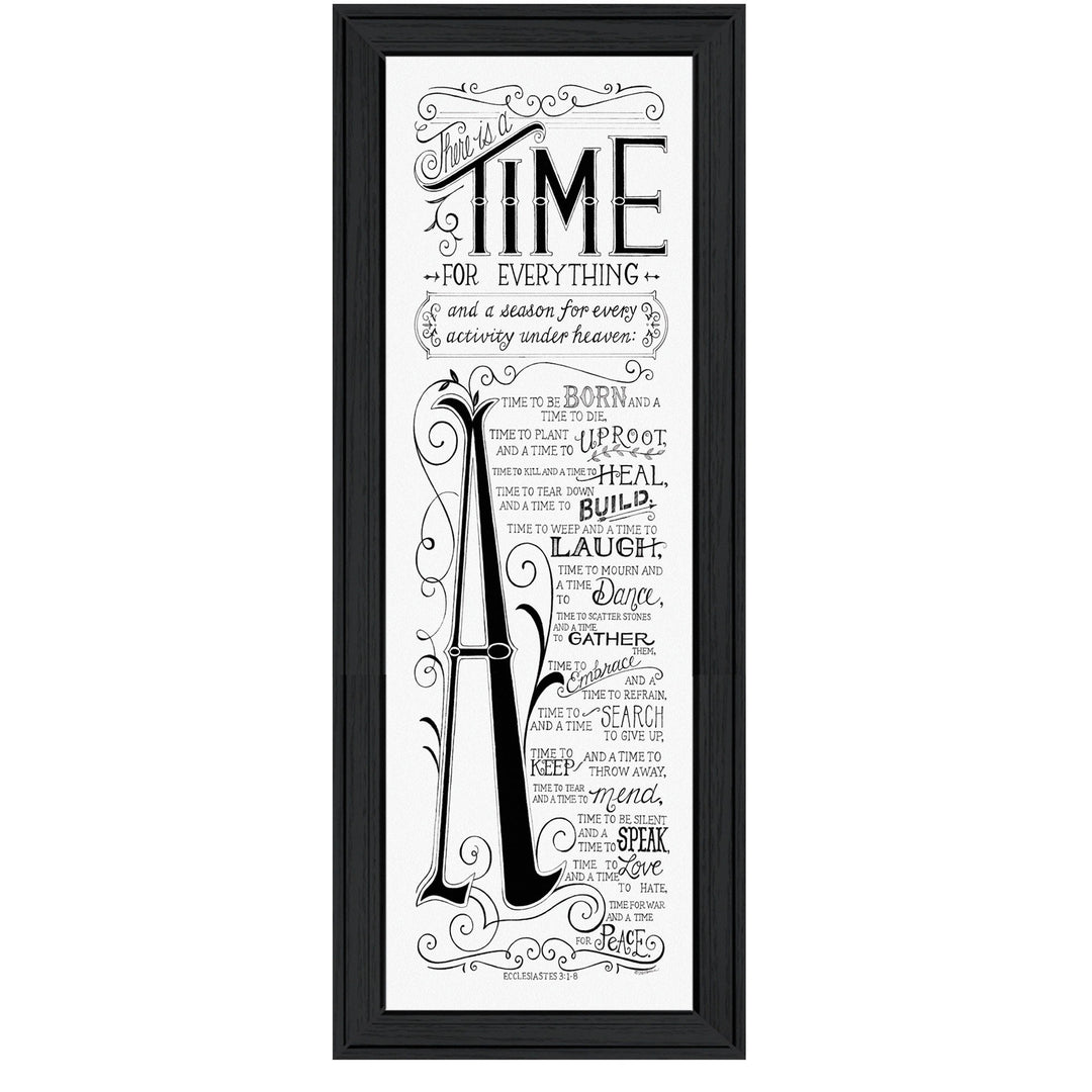 Time For Everything Black Framed Print Wall Art