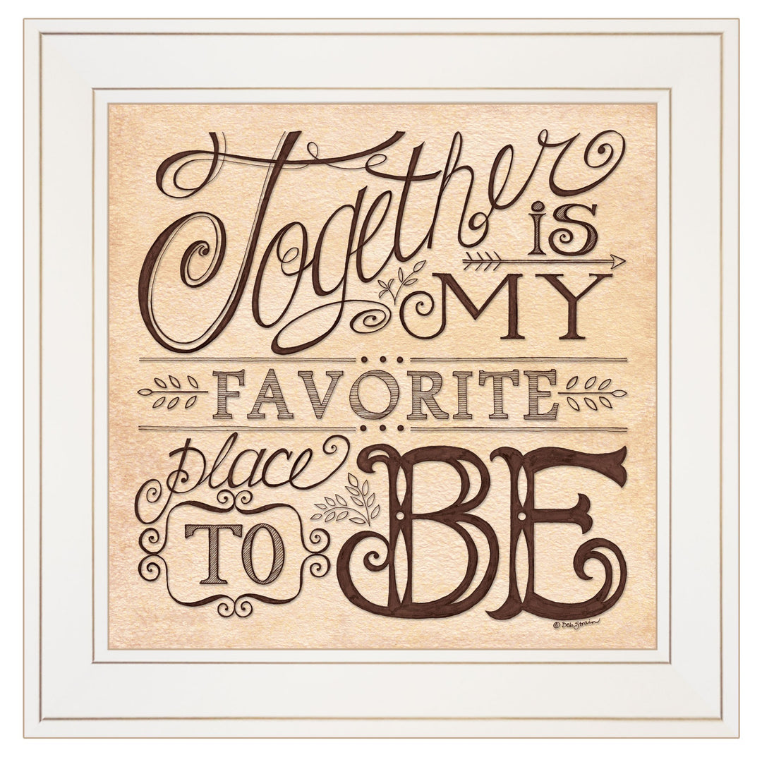 Together 2 White Framed Print Wall Art