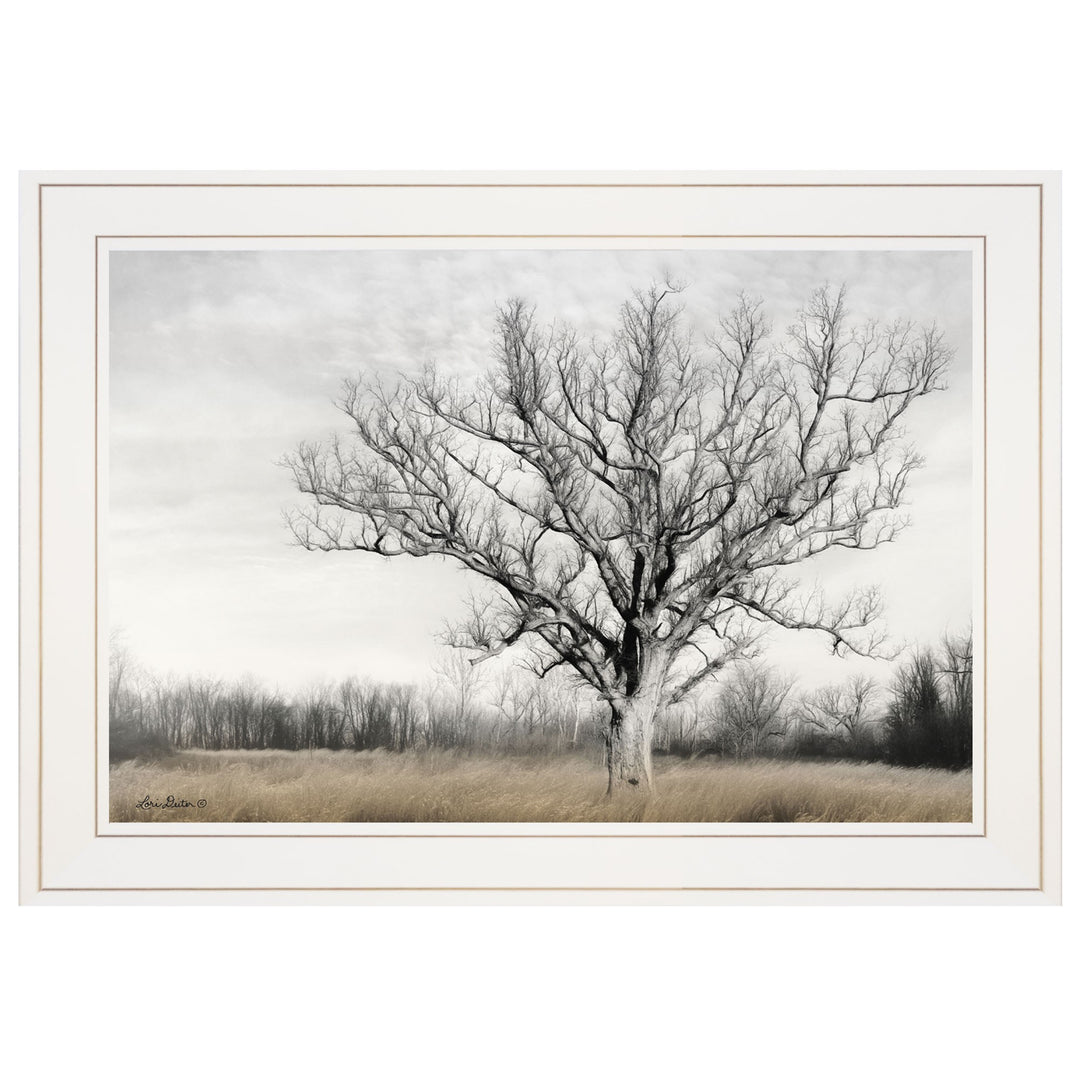 Earth &amp; Sky 1 White Framed Print Wall Art