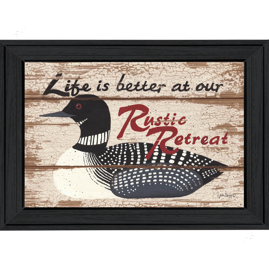 Rustic Retreat Black Framed Print Wall Art