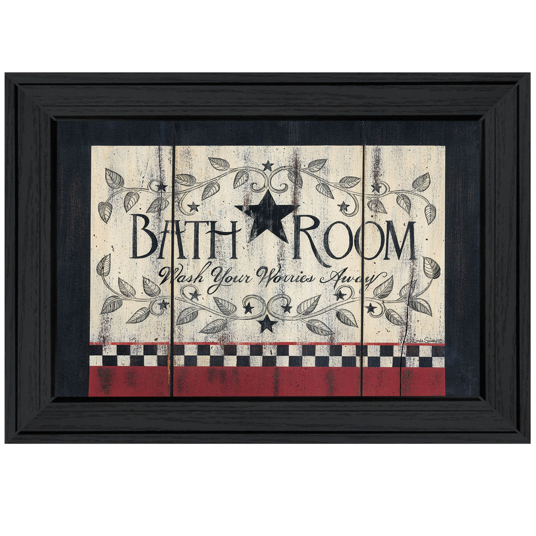 Bathroom 4 Black Framed Print Wall Art