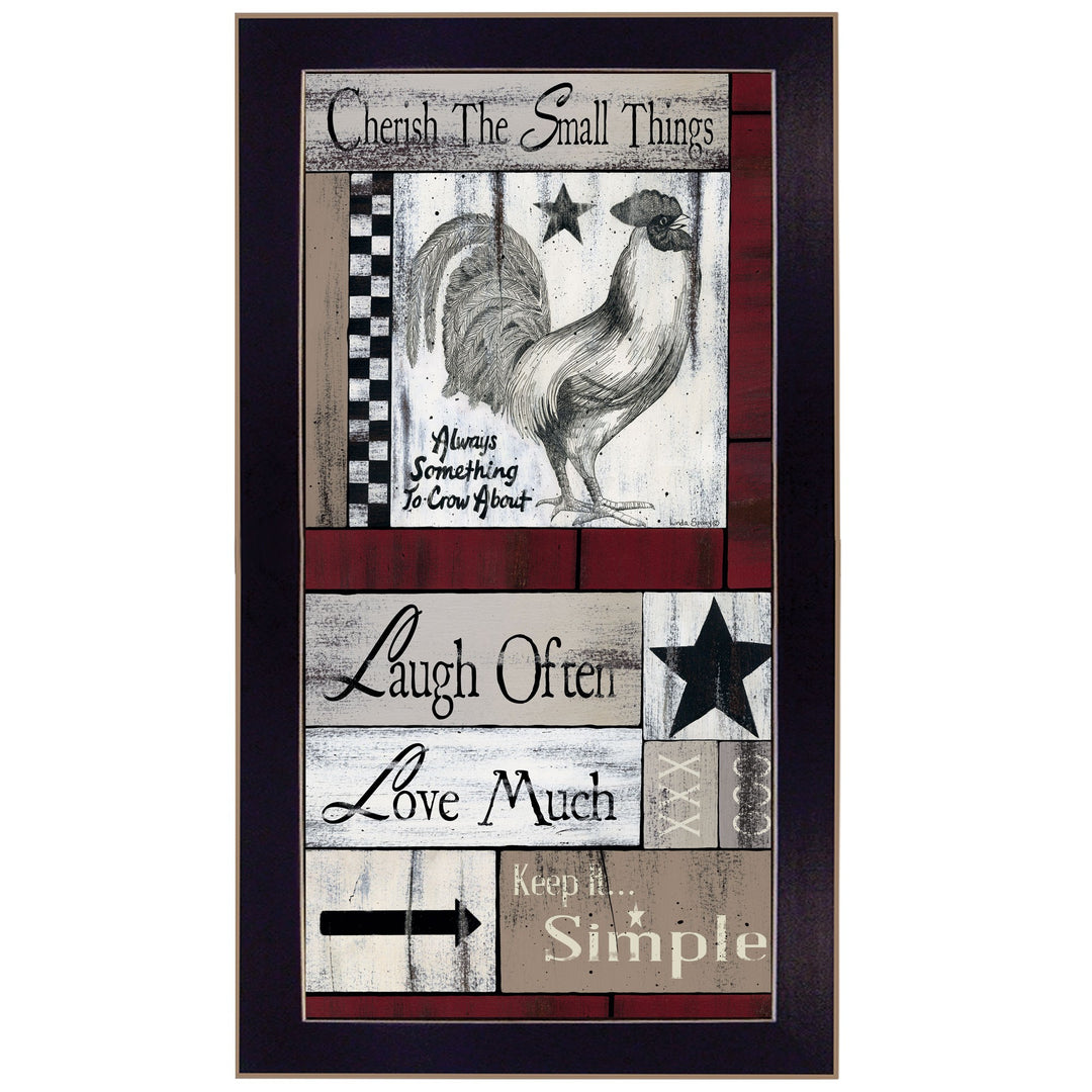 Cherish The Small Things 2 Black Framed Print Wall Art