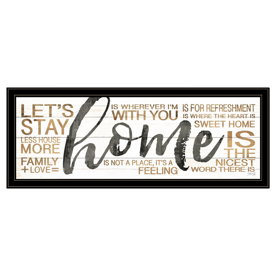 Home 4 Black Framed Print Wall Art