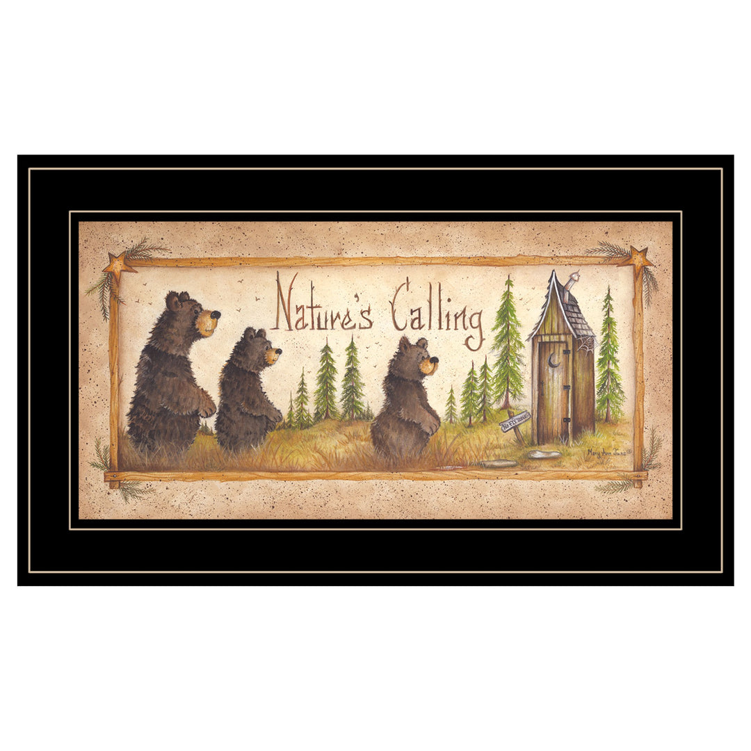 Natures Calling 3 Black Framed Print Wall Art