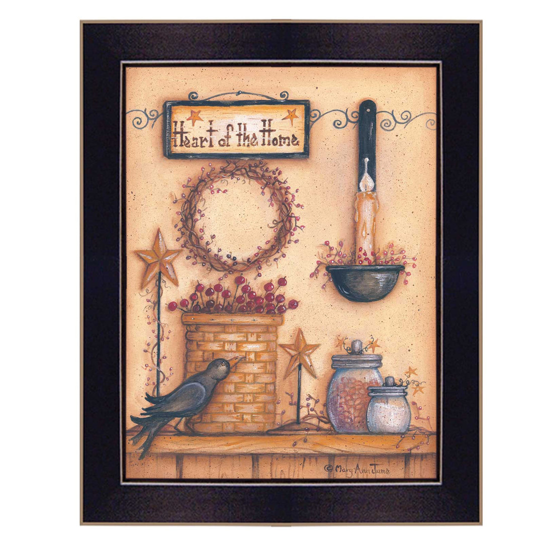 Heart Of The Home 5 Black Framed Print Wall Art