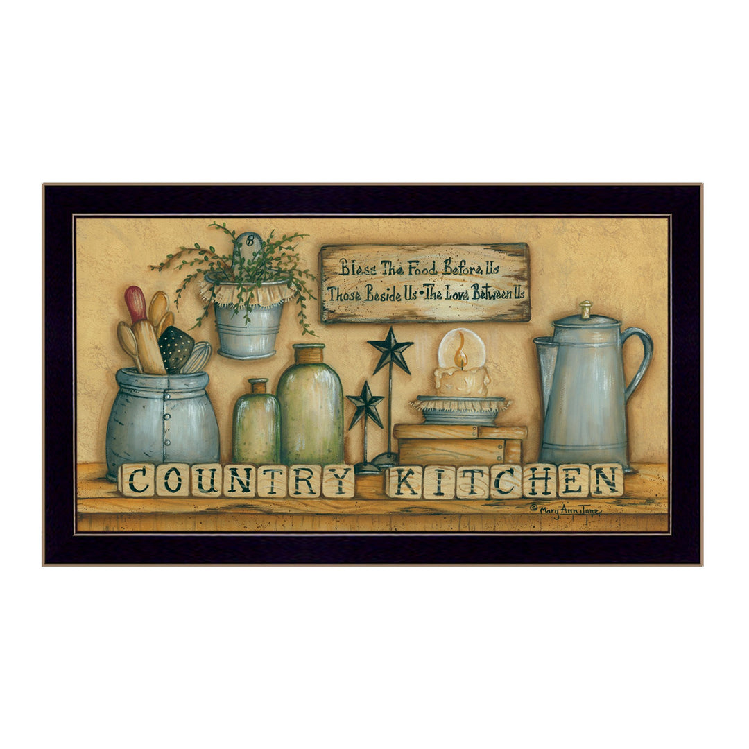 Country Kitchen 2 Black Framed Print Wall Art