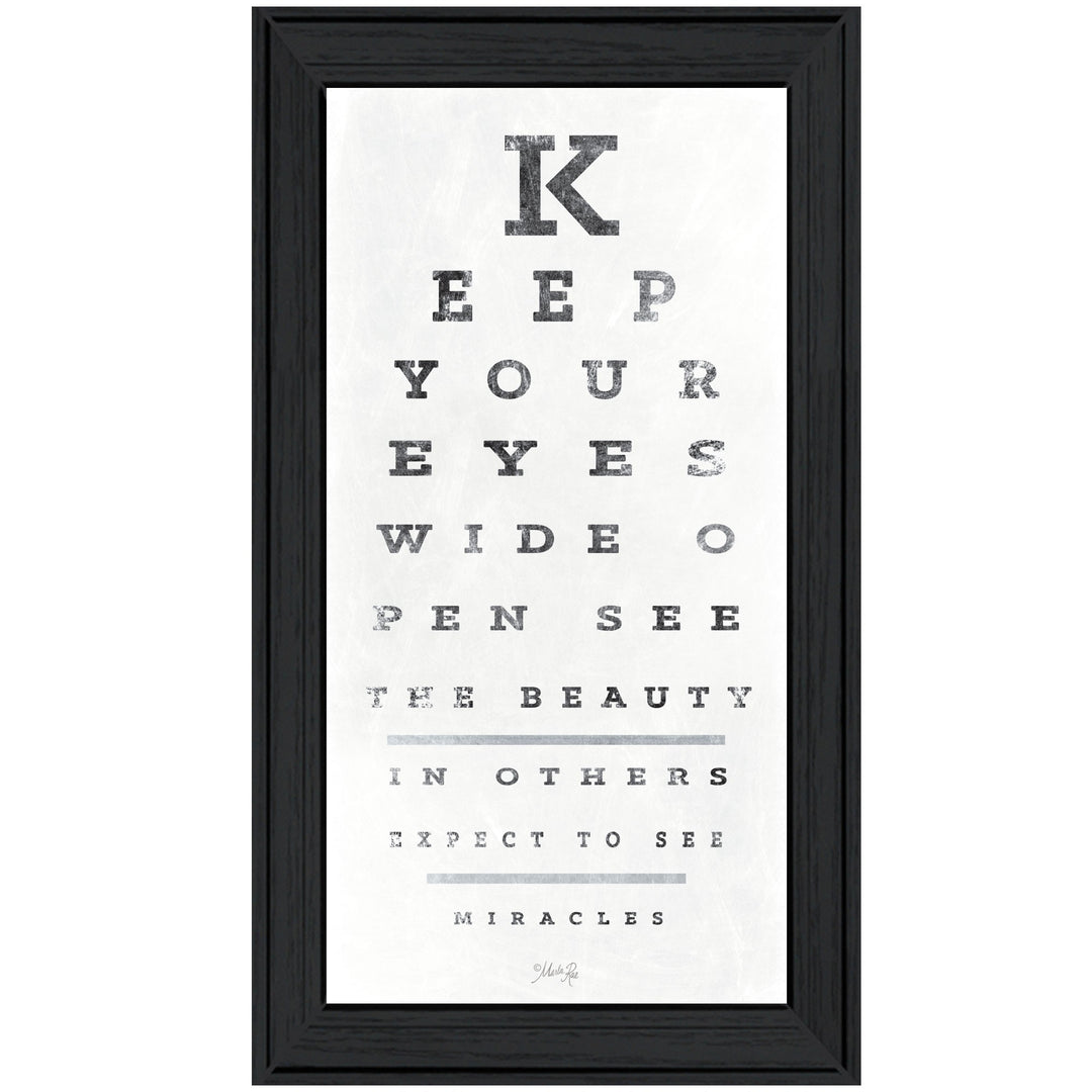 Eye Chart II 1 Black Framed Print Wall Art