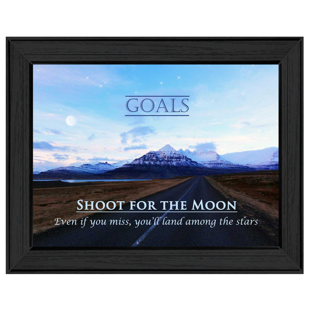 Goals 3 Black Framed Print Wall Art