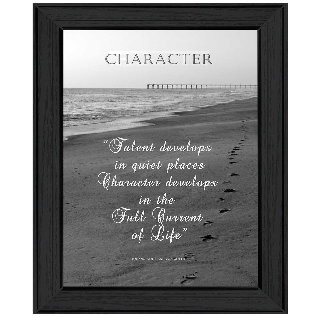 Character 5 Black Framed Print Wall Art