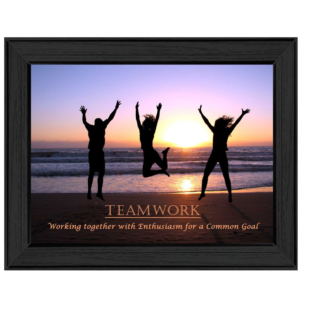 Teamwork 3 Black Framed Print Wall Art