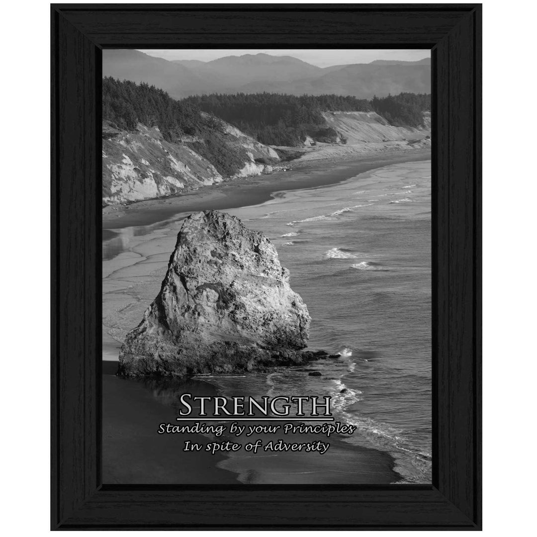 Strength 6 Black Framed Print Wall Art